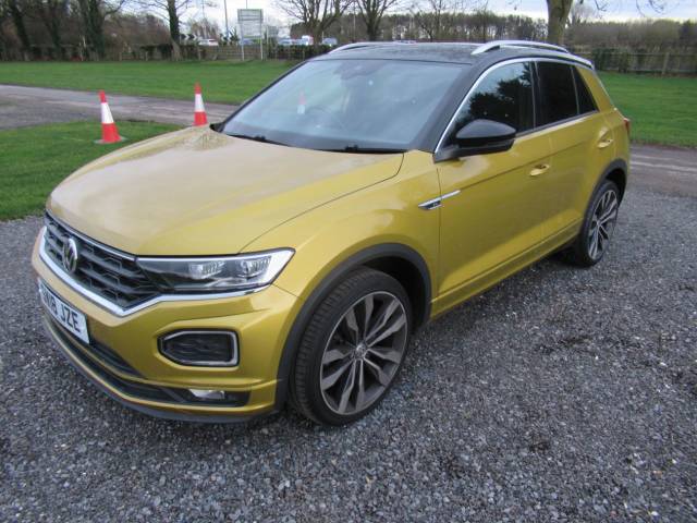 Volkswagen T-Roc 1.5 TSI EVO R-Line 5dr Hatchback Petrol Yellow With Black Contrast Roof