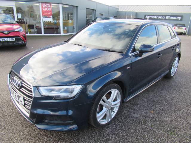 Audi A3 1.5 TFSI S Line 5dr S Tronic Hatchback Petrol Cosmos Blue